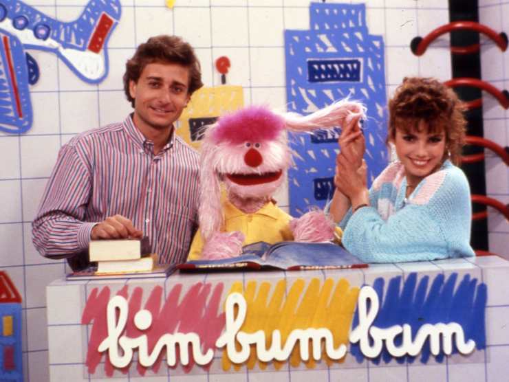 Manuela Blanchard e Paolo Bonolis a Bim Bum Bam (web source)