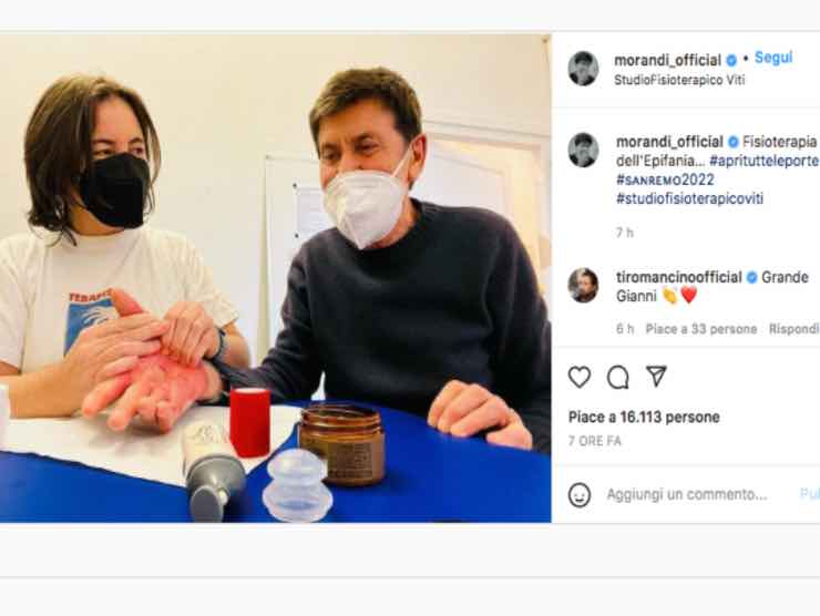 A cose fatte Morandi mostra il tutore che avrebbe causato l'incidente | Instagram