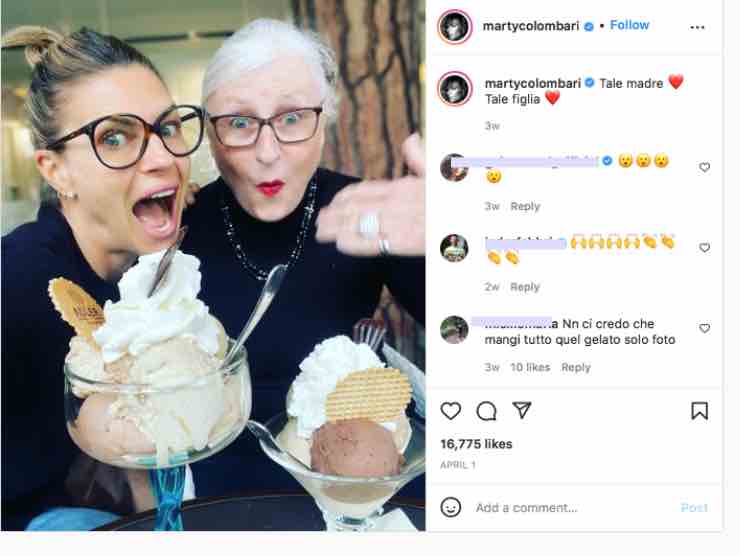 Martina, la sua splendida mamma e la passione per il gelato | Instagram