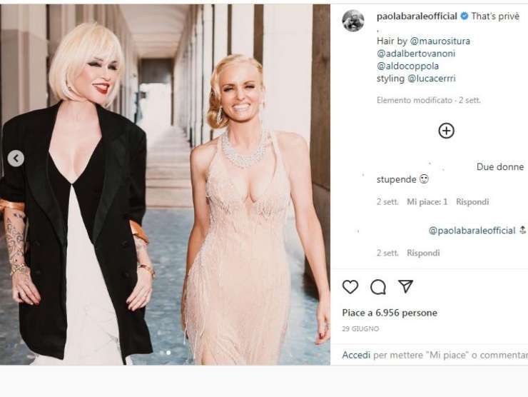 Paola Barale e Justine Mattera (Instagram) 16.7.2022 newstv