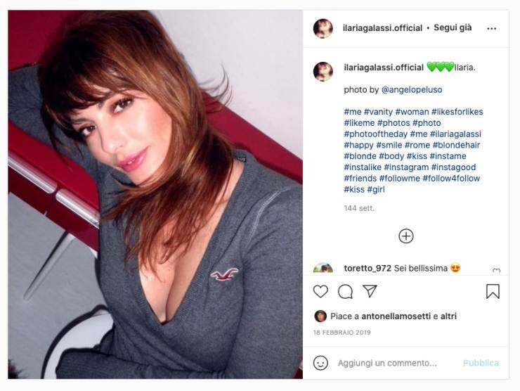 Schermata profilo Instagram di Ilaria Galassi (Instagram)