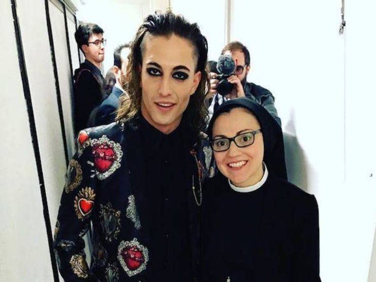 Suor Cristina con Damiano dei Maneskin | Web Source