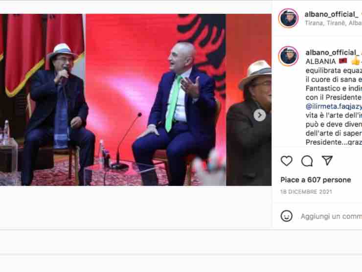 Al Bano a colloquio col presidente albanese | Instagram