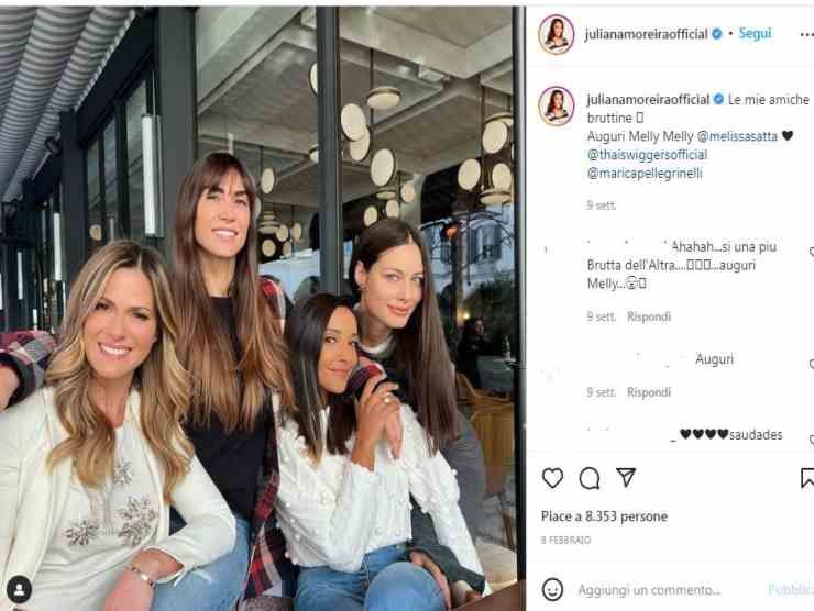 Juliana Moreira e le sue amiche bruttine (Instagram) 16.4.2022 newstv.it