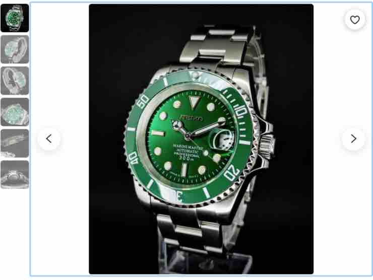 Questo Seiko 5 "Hulk" è in vendita proprio ora su Etsy | Foto Etsy