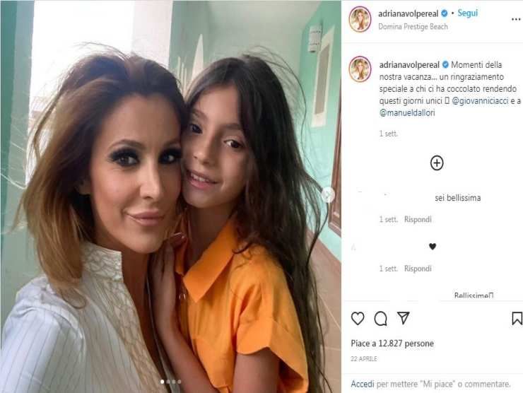 Adriana Volpe con la piccola Gisele (Instagram) 3.5.2022 newstv.it