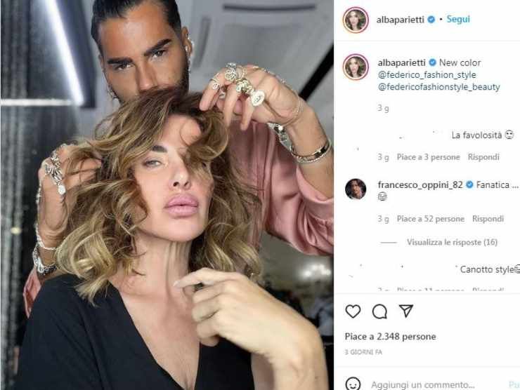 Alba Parietti con Federico Fashion Style (Instagram) 16.5.2022 newstv