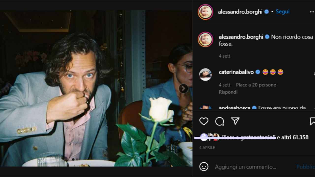 Alessandro Borghi (Instagram) 6 maggio 2022 newstv.it