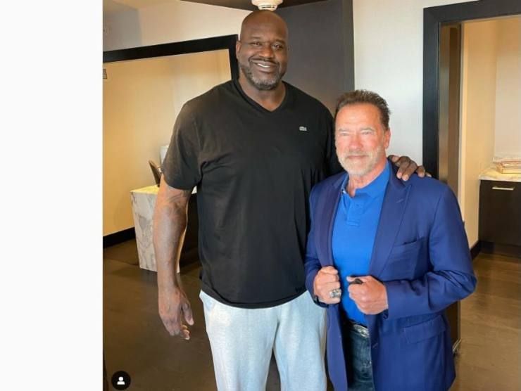 Arnold Schwarzenegger e Shaquille O'Neal (Instagram) 21.5.2022 newstv