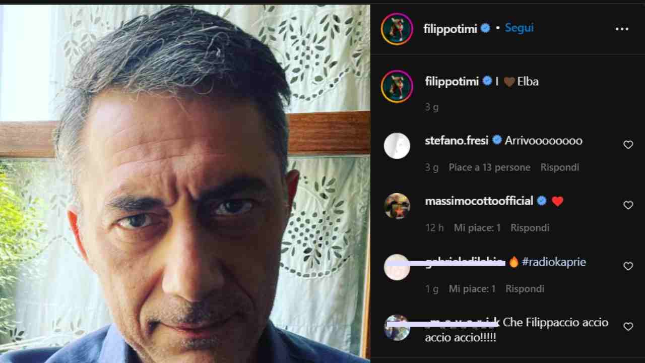 Filippo Timi (Instagram) 26 maggio 2022 newstv.it