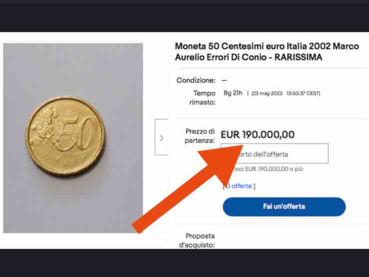 La moneta in vendita su ebay | Ebay