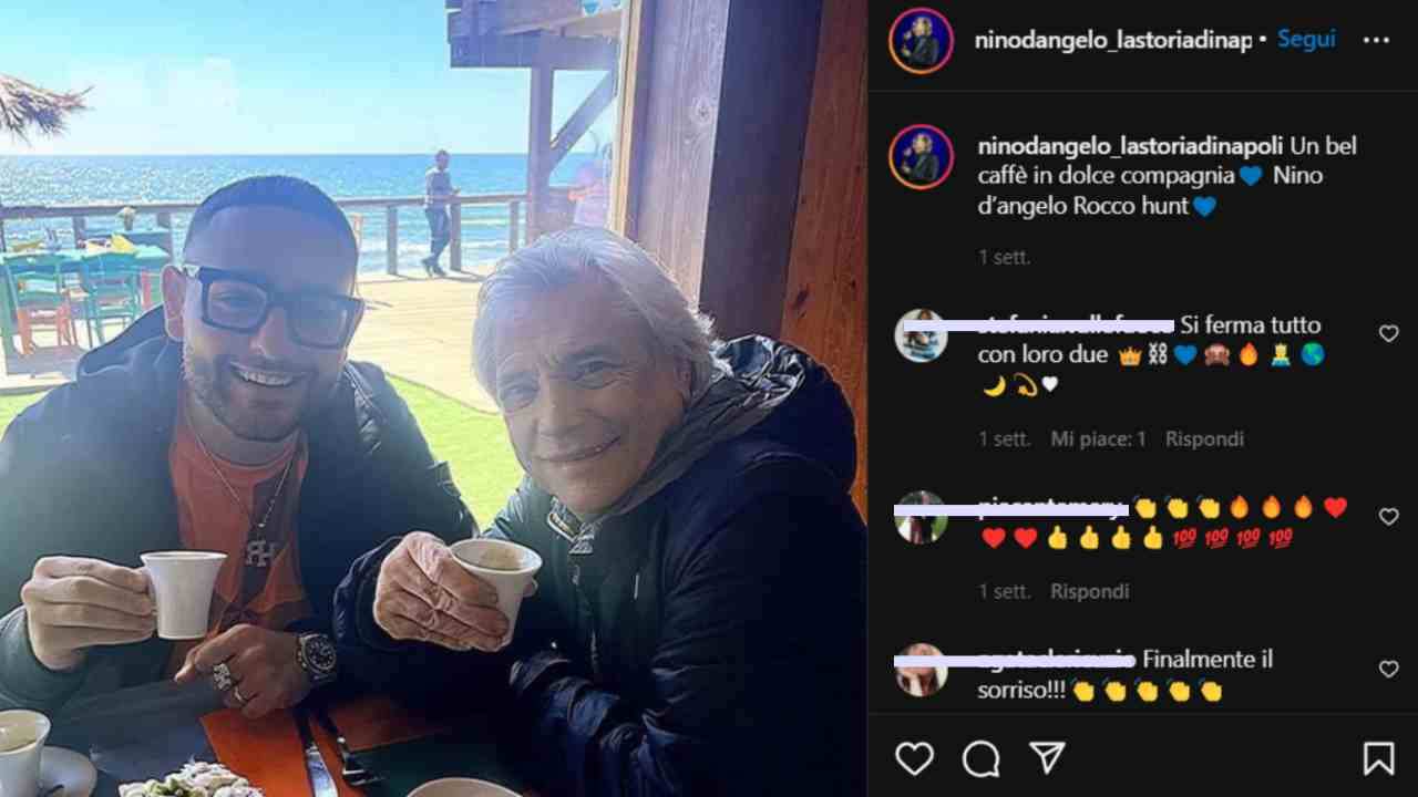 Nino D'Angelo e Rocco Hunt (Instagram) 10 maggio 2022 newstv.it