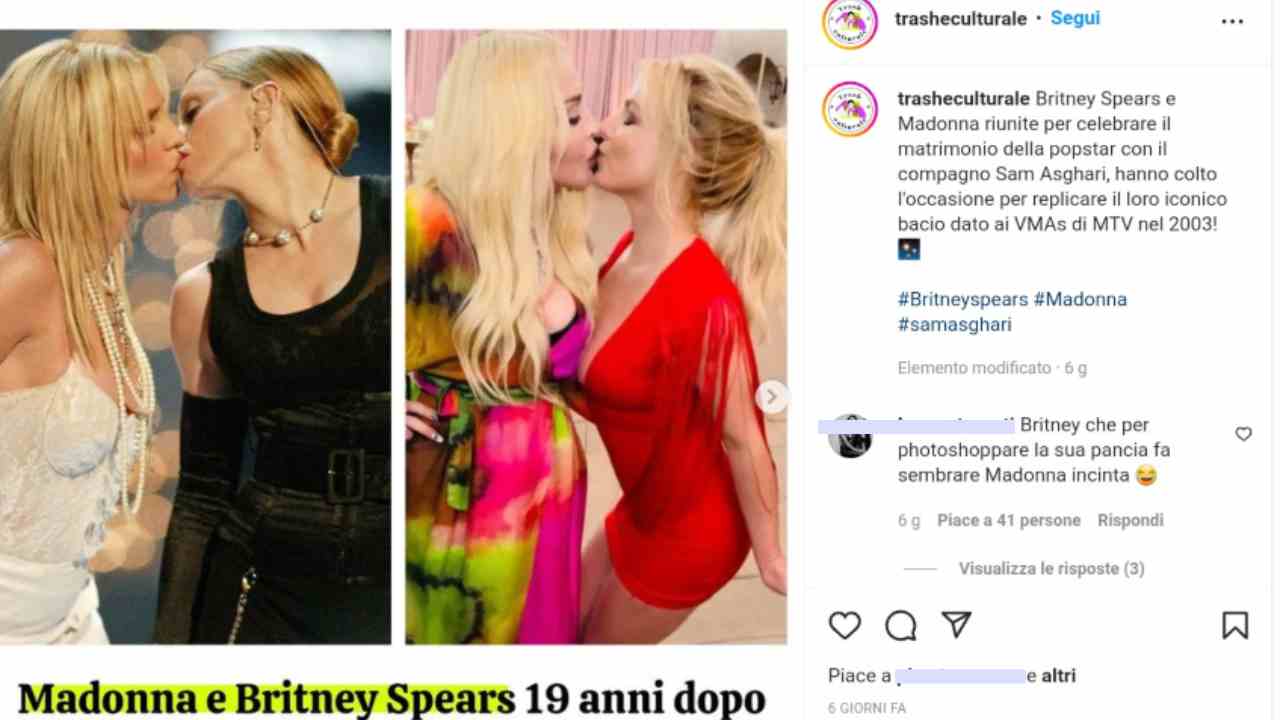 Madonna e Britney Spears (via Instagram) 17.06.2022-newstv.it
