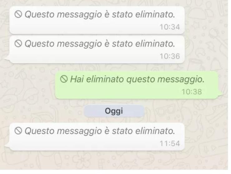 WhatsApp messaggi eliminati (web source) 6.6.2022 newstv 2