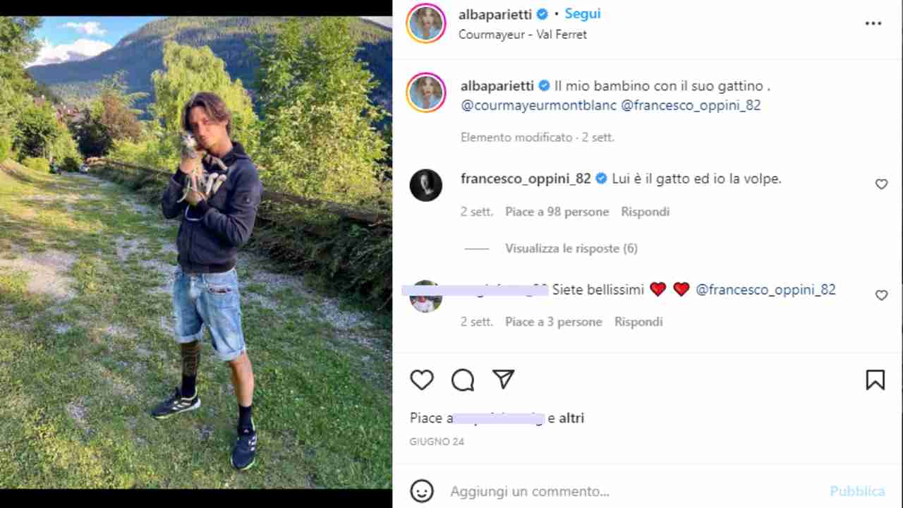 Alba Parietti (via Instagram) 13.07.2022-newstv.it
