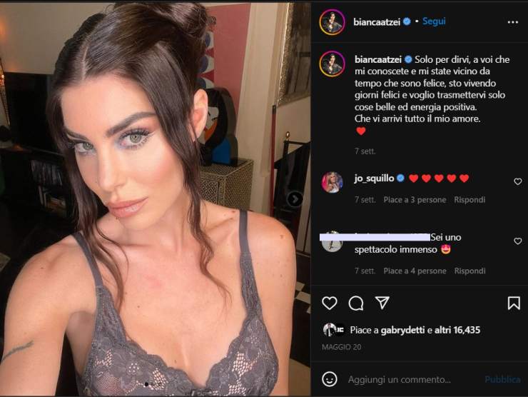 Bianca Atzei (Instagram) 11 luglio 2022 newstv.it