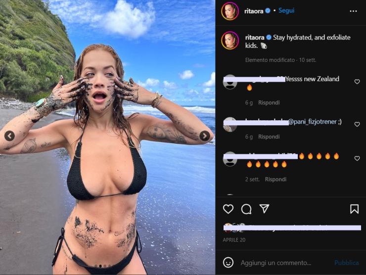 Rita Ora (Instagram) 1 luglio 2022 newstv.it