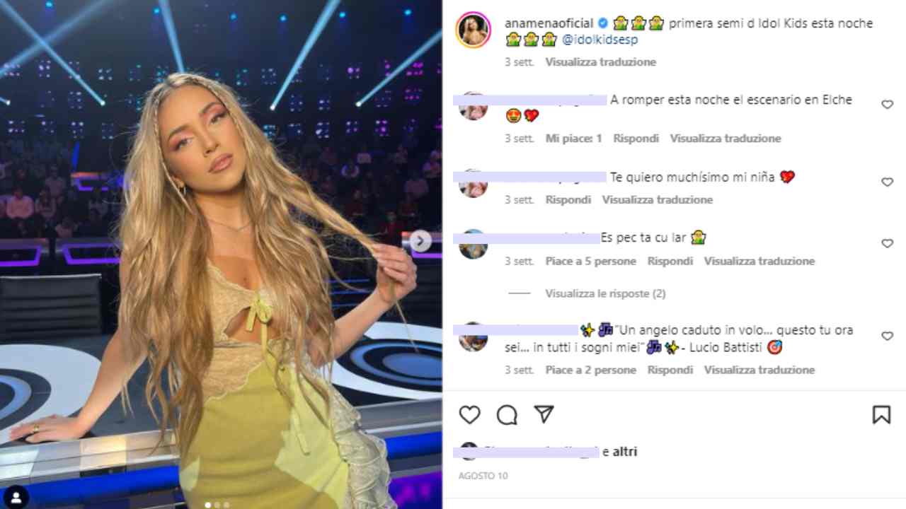 Ana Mena (via Instagram) 03.09.2022-newstv.it