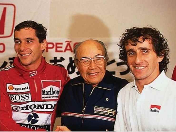 Ayrton Senna, Soichiro Honda e Alain Prost (Instagram) 5.10.2022 newstv