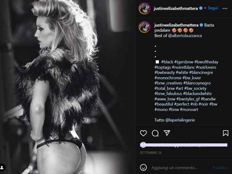 Justine Mattera (Instagram) 12 ottobre 2022 newstv.it