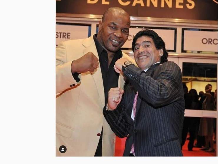 Mike Tyson e Diego Armando Maradona (Instagram) 15.10.2022 newstv