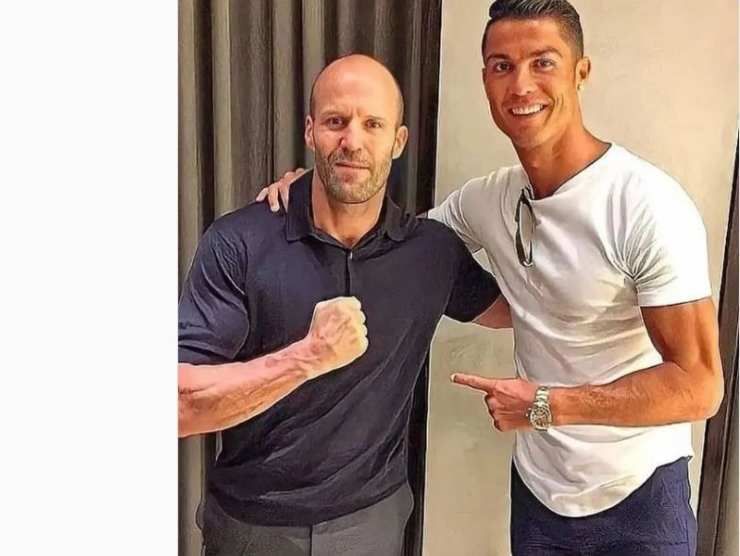 Cristiano Ronaldo e Jason Statham (Instagram) 3.12.2022 newstv