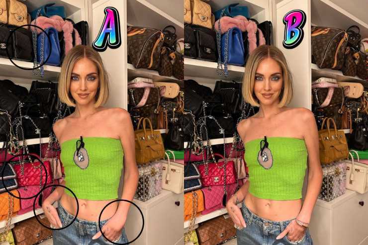 chiara ferragni test differenze